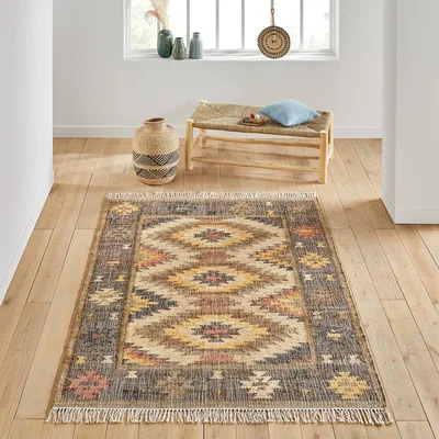 La Redoute Indica Kilim Jute and Cotton Rug