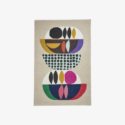 La Redoute Inaluxe Neon Multi Coloured Geometric Patterned Rug in 100% Wool