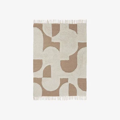La Redoute Douma Two-Tone Rug in Wool and Cotton