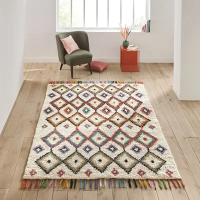 La Redoute Ourika 100% Wool Berber Style Rug