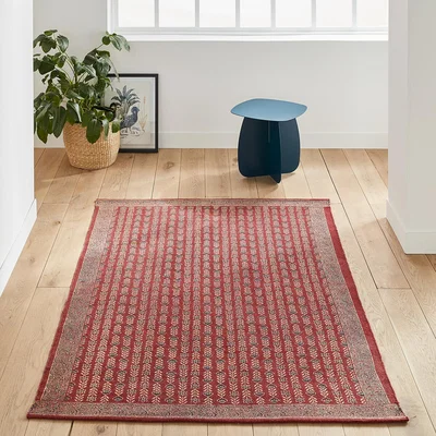 La Redoute Balia Cotton Aged-Effect Rug