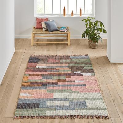 La Redoute Kanta Multicoloured Flat Woven 100% Recycled Cotton Rug