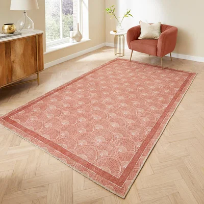 La Redoute Catherine Lansfield Peacock Art Deco Washable Rug
