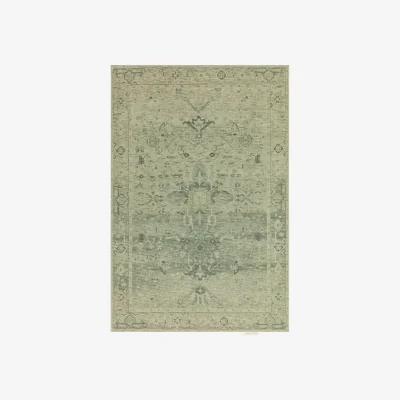 Marks & Spencer Asiatic Kaya Vida Vintage Style Flatweave Rug - MED - Green, Green