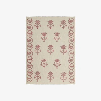 Marks & Spencer M&S Jute Foral Rug - MED - Red Mix, Red Mix