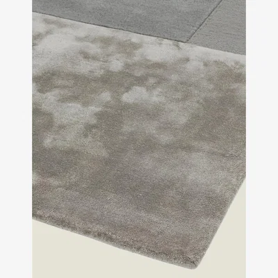 Marks & Spencer Asiatic Tate Tonal Textures Rug - Large - Silver, Silver