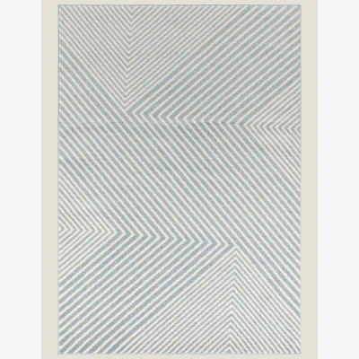 Marks & Spencer Asiatic Muse Cross Flatweave Rug - Small - Blue, Blue