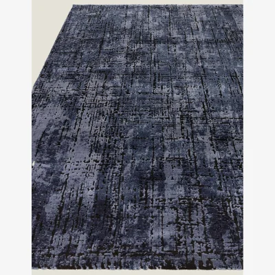 Marks & Spencer Asiatic Kuza Abstract Woven Rug Blue