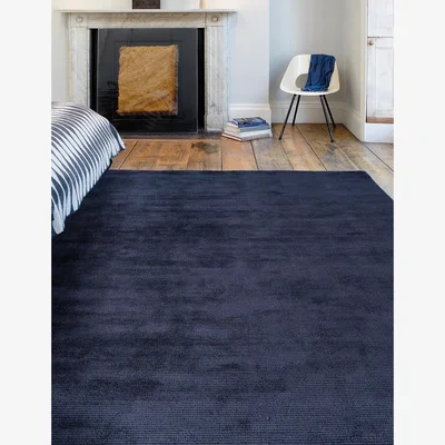 Marks & Spencer Asiatic Reko Wool Rich Rug - M - Navy, Navy