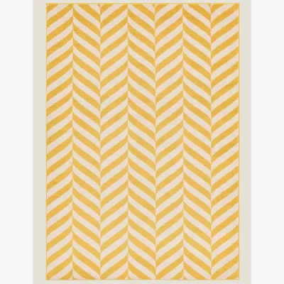 Marks & Spencer Asiatic Muse Chevron Flatweave Rug - Large - Yellow, Yellow