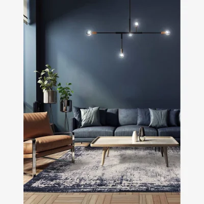 Marks & Spencer Asiatic Kuza Border Woven Rug Blue