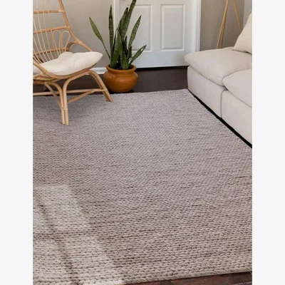 Marks & Spencer Asiatic Wool Rich Braided Rug - Natural, Natural