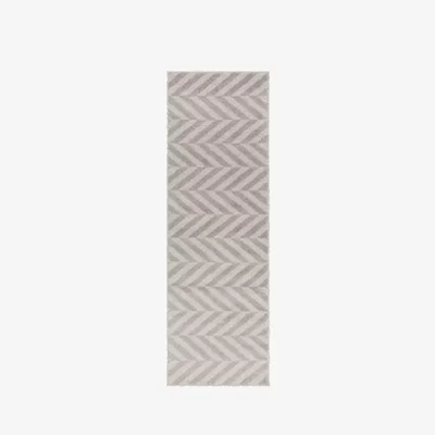 Marks & Spencer Asiatic Muse Chevron Rug - MED - Grey, Grey