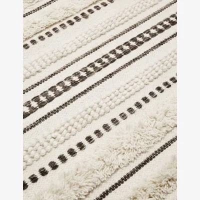 Marks & Spencer M&S Pure Wool Striped Popcorn Woven Rug - MED - Natural Mix, Natural Mix