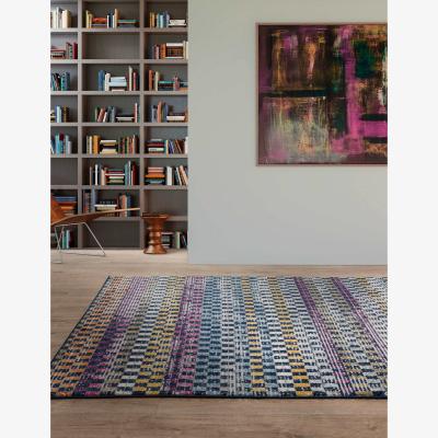 Marks & Spencer Asiatic Muse Check Bright Woven Rug Multi