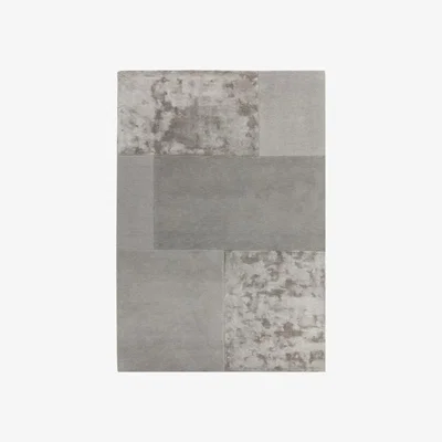 Marks & Spencer Asiatic Tate Tonal Rug - M - Silver, Silver