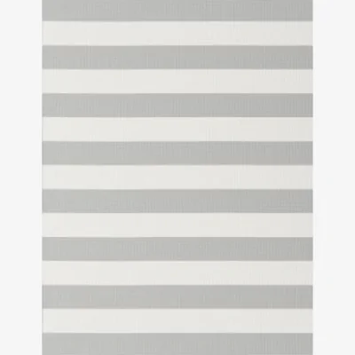 Marks & Spencer Asiatic  Alfresco Stripe Outdoor Rug - Large - Light Grey Mix, Light Grey Mix