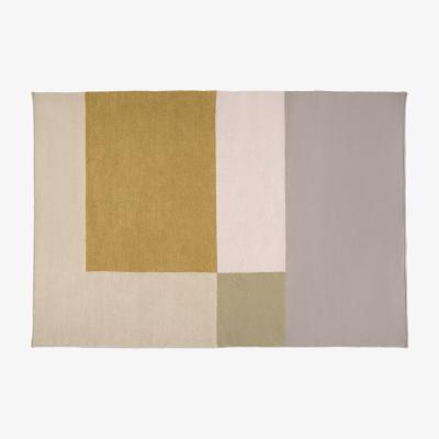 Made.com Noaz Wool Flatweave Rug, Large 160 x 230 cm, Yellow & Grey