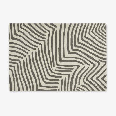 Made.com Larkin Handtufted Wool Rug, Large 160 x 230cm, Ecru & Warm Grey