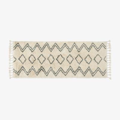 Made.com Caram Berber Style Runner, 80 x 200cm, Off White & Charcoal Grey