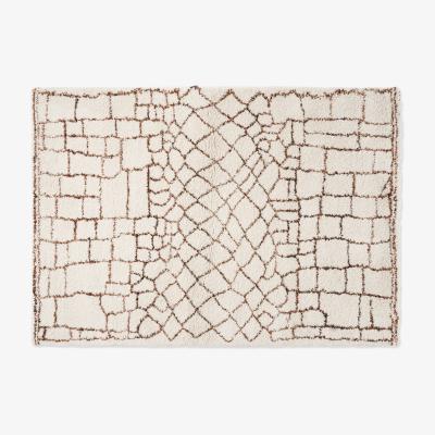 Made.com Kafu Berber Style Rug, Large 160 x 230 cm, Off-White & Terracotta