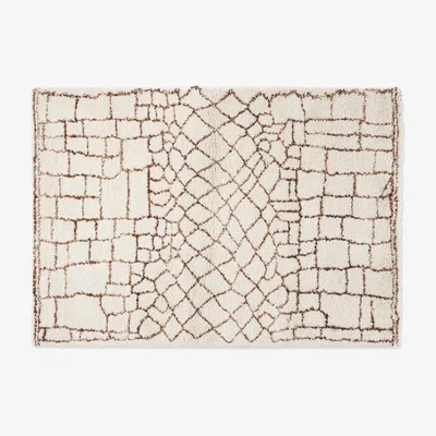 Made.com Kafu Berber Style Rug, Large 160 x 230 cm, Off-White & Terracotta
