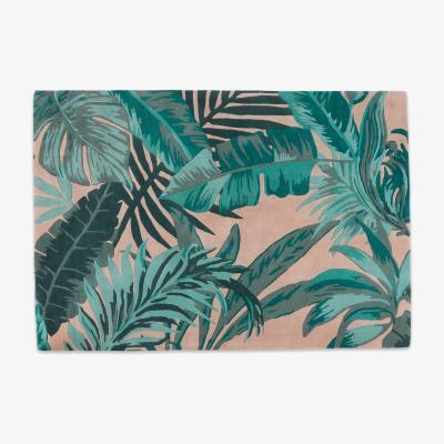 Made.com Jangala Botanical Wool Rug, Large 160 x 230cm, Pink and Teal