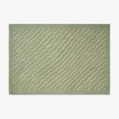 Made.com Poodle & Blonde Bellisima Tufted Wool & Viscose Rug, Large 160 x 230 cm, Sage Green