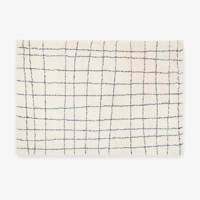 Made.com Gunter Pile Rug, Extra Large 200 x 290cm, Ecru & Midnight Blue