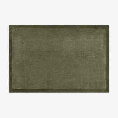 Made.com Jago Border Rug, X Large 200 x 300cm, Moss Green