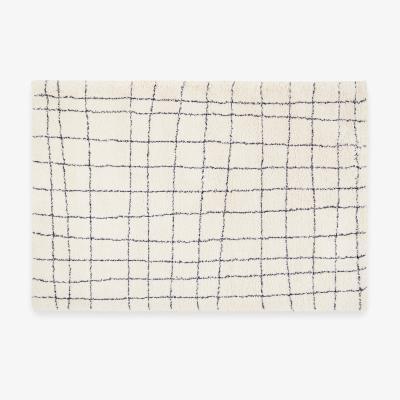 Made.com Gunter Pile Rug, Small 120 x 170cm, Ecru & Midnight Blue 