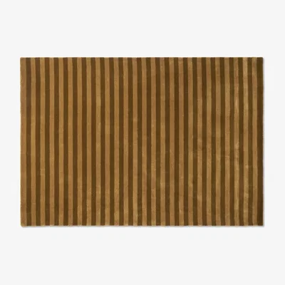 Made.com Raidal Striped Viscose Rug, Extra Large 200 x 300cm, Caramel
