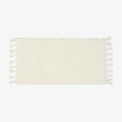 Made.com Kameli High Pile Berber-Style Bedside Runner, 60 x 110 cm, Off-White Pattern