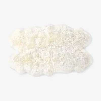 Made.com Helgar Quad Sheepskin Rug 105 x 170cm, Ivory