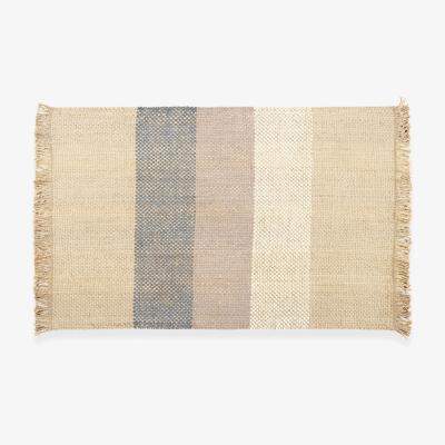 Made.com Varzea Jute Wool Rug, Medium 140 x 200cm, Natural/Blue
