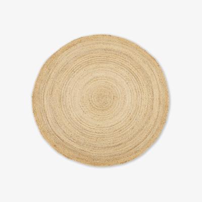 Made.com Enzo Round Jute Rug 150cm diam, Plain