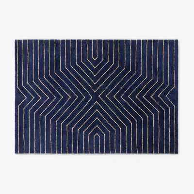 Made.com Moldan Soft Pile Rug, Large 160 x 230cm, Dark Blue