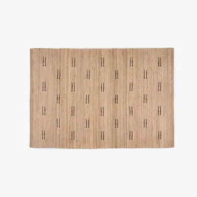 Made.com Reza Jute Rug, Extra Large 200 x 300 cm, Natural & Black