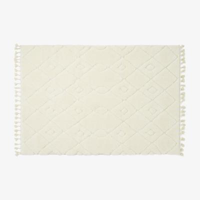 Made.com Kameli Patterned High Pile Berber Style Rug, X Large 200 x 290cm, Off-White