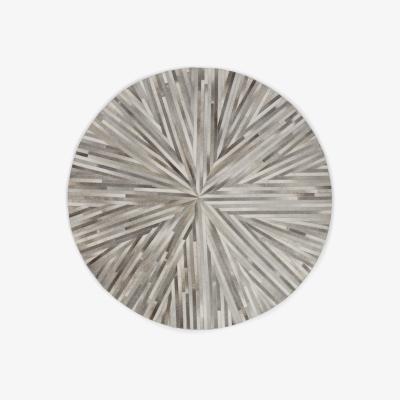 Made.com Halo Hide Round Rug, Large 180cm diam, Tonal Grey