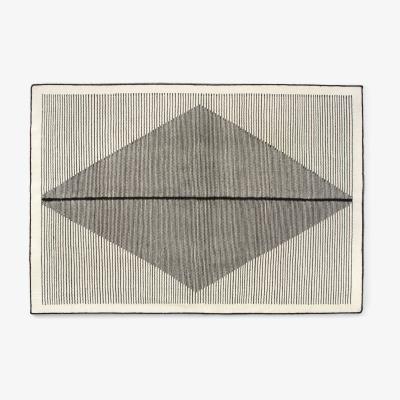 Made.com Camden Diamond Rug, Medium 140 x 200cm, Black and Off White