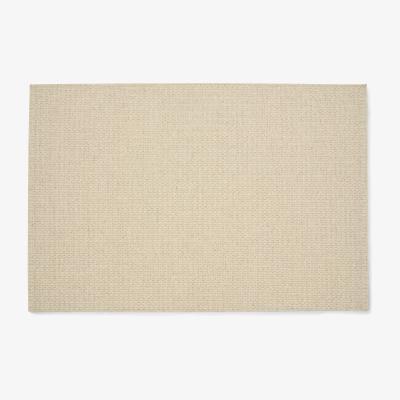 Made.com Mellis Wool-Blend Flatweave Rug, Large 160 x 230cm, Natural Check