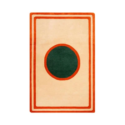 Made in Design Tennis Court Rug textile orange / 210 x 140 cm - Hand-tufted wool - COLORTHERAPIS