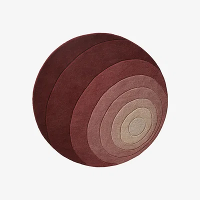 Made in Design Luna Rug - / Ø 120 cm - Verner Panton (1965) / Hand-tufted by Verpan Pink