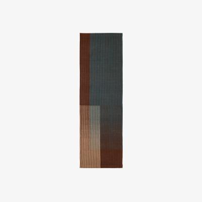 Made in Design Tapis Haze 5 tissu bleu / 80 x 240 cm - Nanimarquina