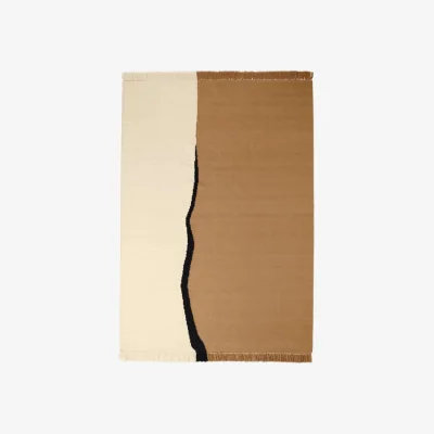 Made in Design Soil Rug textile beige / Hand-woven Kelim - 170 x 240 cm - Ferm Living