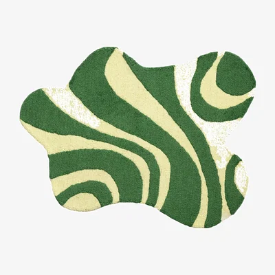 Made in Design Liquid Rug textile green / 110 x 85 cm - & klevering