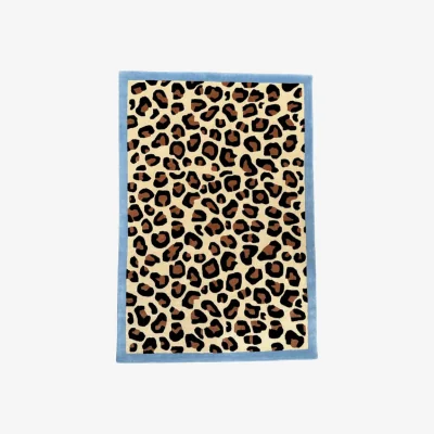 Made in Design Blue Leopard Rug textile brown / 210 x 140 cm - Hand-tufted wool - COLORTHERAPIS