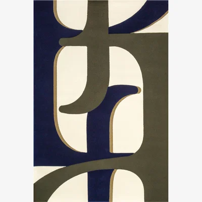 Made in Design Signature by Pinton Rug textile blue green / 180 x 250 cm - Hand-tufted - PINTON