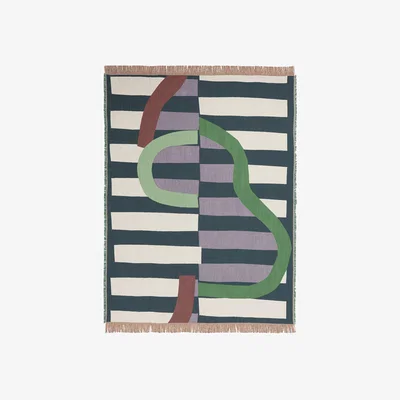 Made in Design Siirto Plaid textile blue / 140 x 180 cm - Marimekko